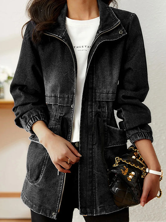 Veste Féminine Élégante avec Poches pour Printemps/Automne - LuxeStyle