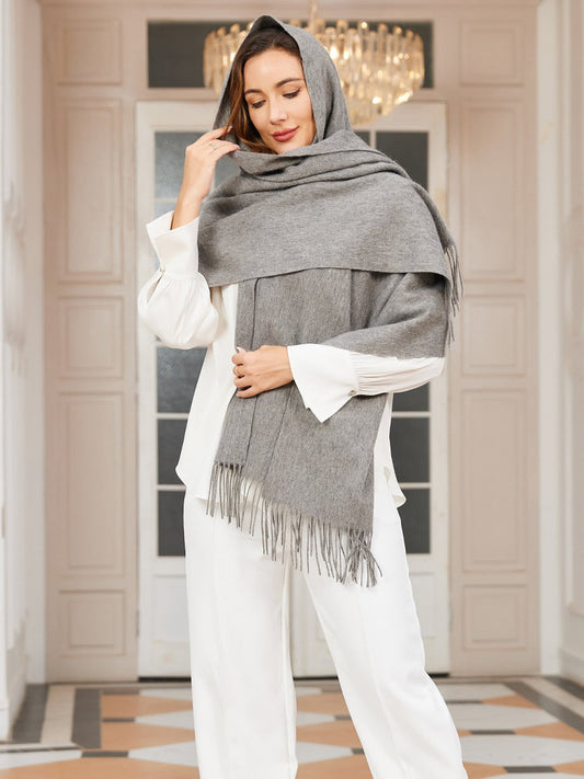 Écharpe Femme Douillet à Pompons pour Hiver - LuxeStyle