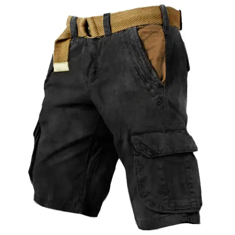 Pantalon Chino Brun avec Ceinture pour Homme