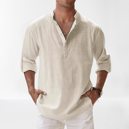 Chemise Homme Marine Manches Longues Détendue