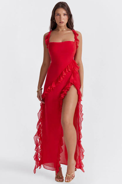 Robe Longue Femme Élégante Zippée