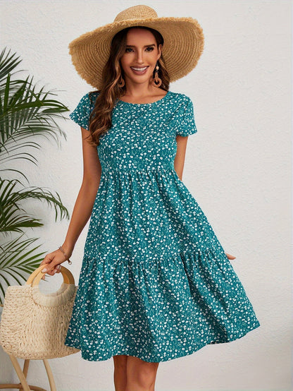 Robe Été Libre Fleurie pour Femme