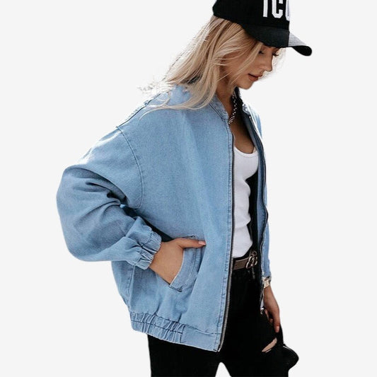 Veste bomber sport femme avec poches et fermeture éclair - LuxeStyle