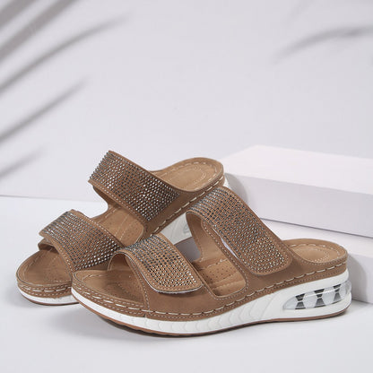 Sandales Plates Confortables avec Semelle Amortie
