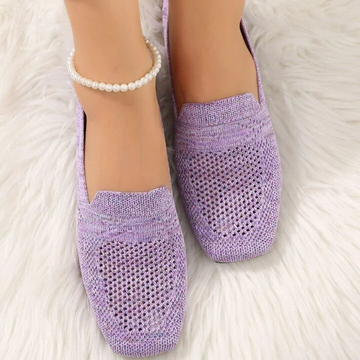 Chaussures plates confortables en mesh résistant