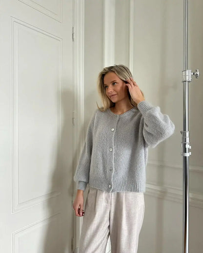 Gilet Femme Chaleureux - Cardigan Douillet Hiver en Laine Molletonnée