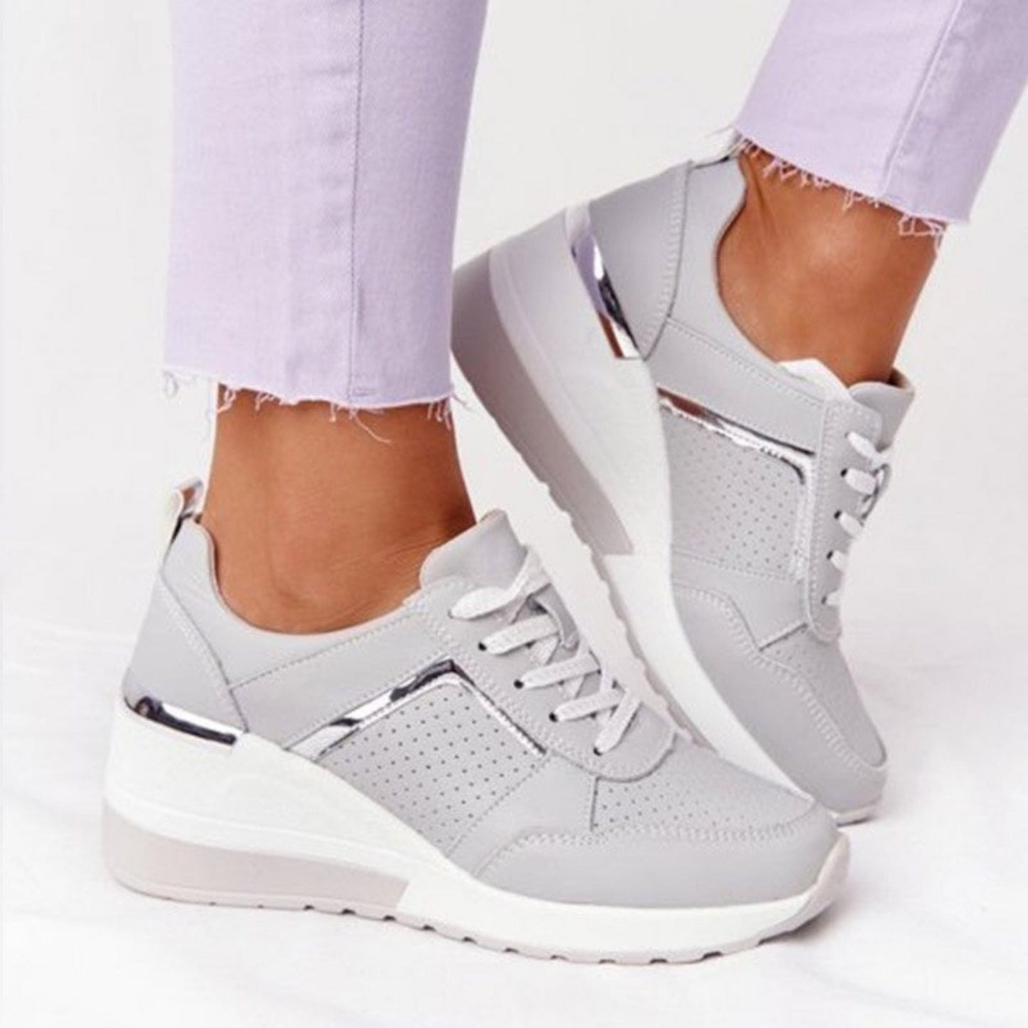 Baskets Femme Hautes Confortables