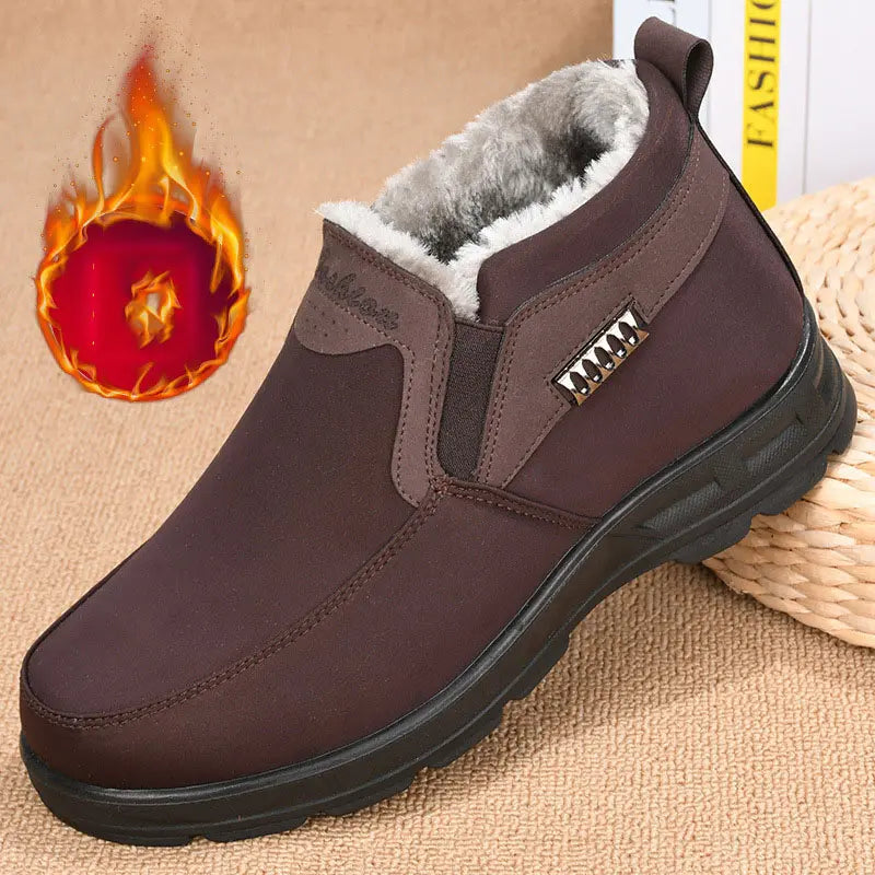 Bottes Hiver Homme – Chaussures Neige Douillettes avec Doublure Chaude