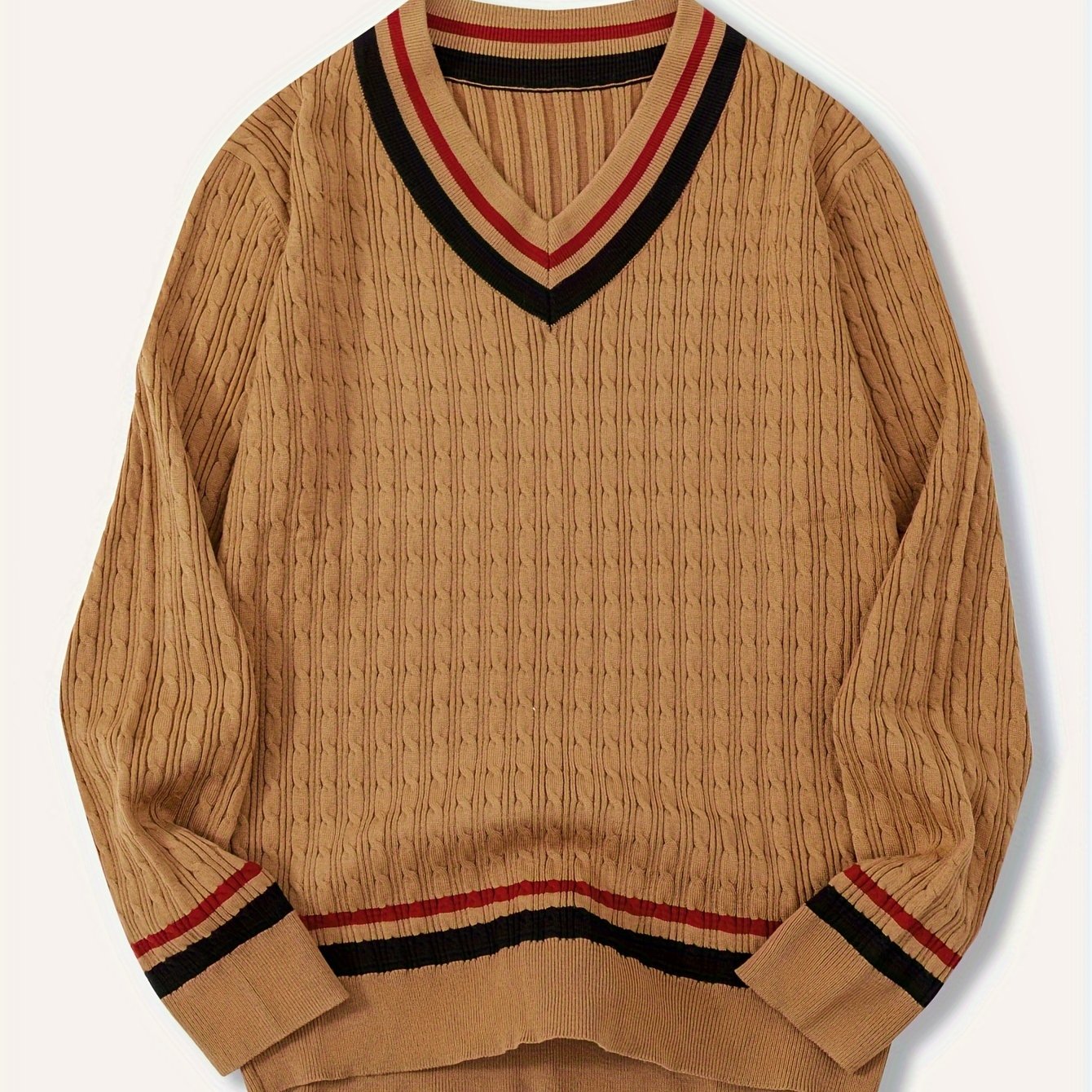 Pull Homme Col V Original et Texture Jacquard