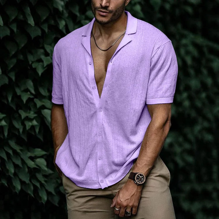 Chemise Homme Été Légère à Manches Courtes Décontractée