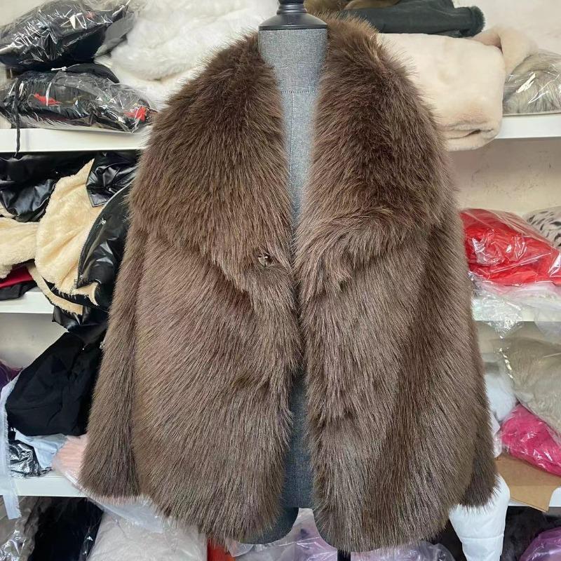 Veste Fourrure Artificielle Féminine Douillette