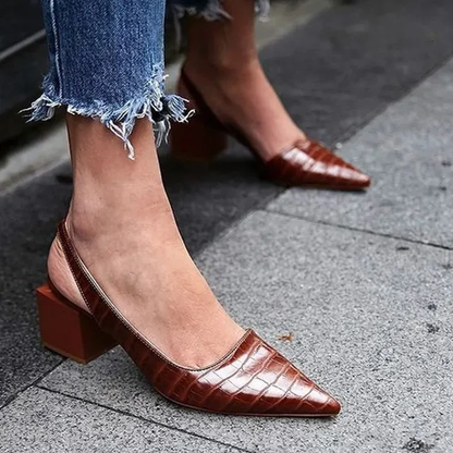 Chaussure Femme Élégante Talon Haut à Fermeture Arrière