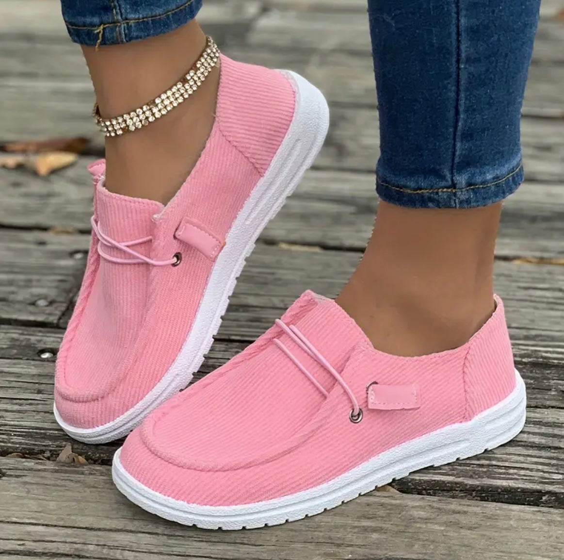 Chaussures décontractées femme toile blanche légère