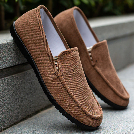 Mocassins cuir brun homme semelle foncée - LuxeStyle