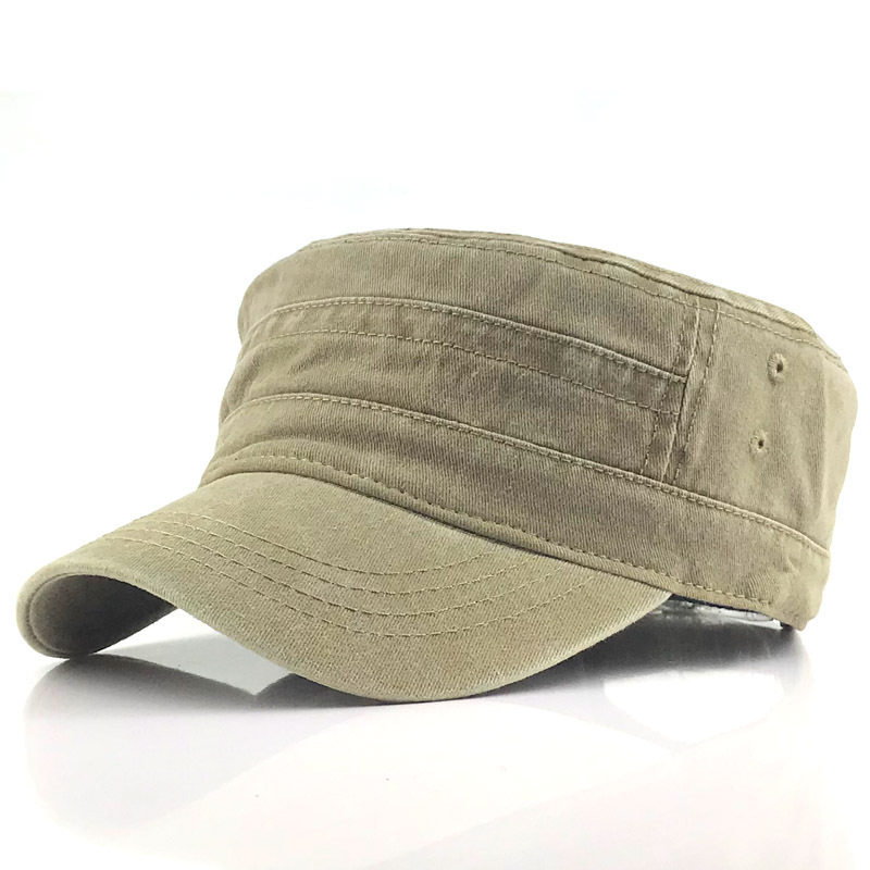 Casquette armée olive en toile pour homme