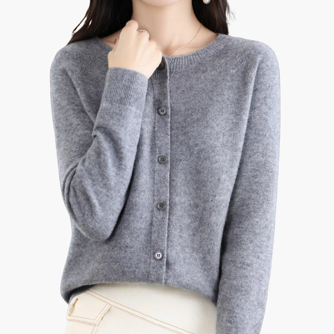 Gilet Femme Élégant Rose Doux Boutonné
