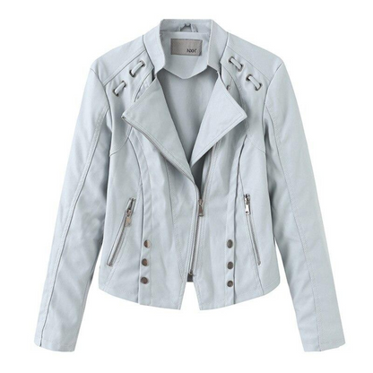 Blouson Moto Femme Élégant