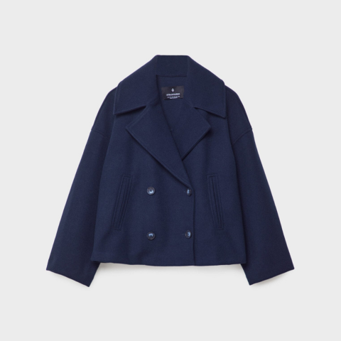 Veste Femme Élégante - Manteau Court Chic à Fermeture Double
