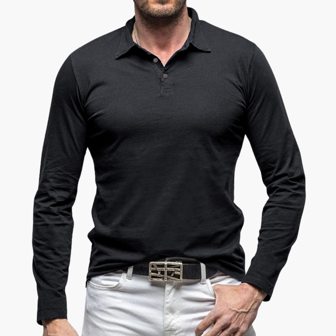 Polo Homme Élégant à Manches Longues