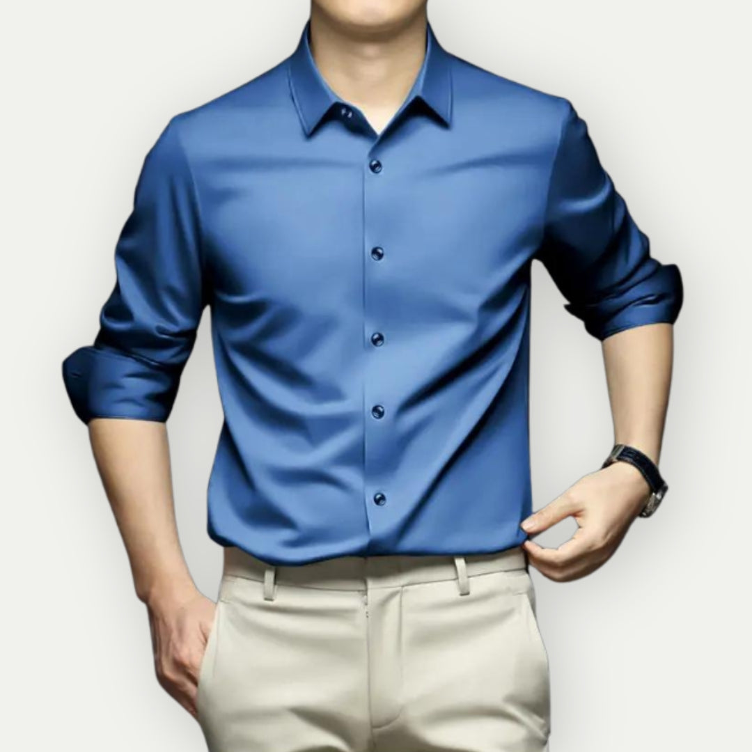 Chemise Slim Fit Col Montant Élégant