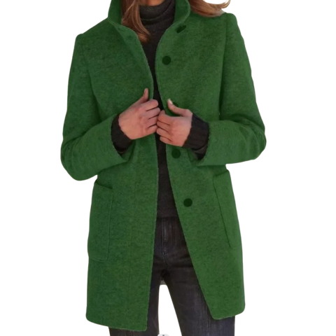 Manteau hivernal douillet à boutons pour femme
