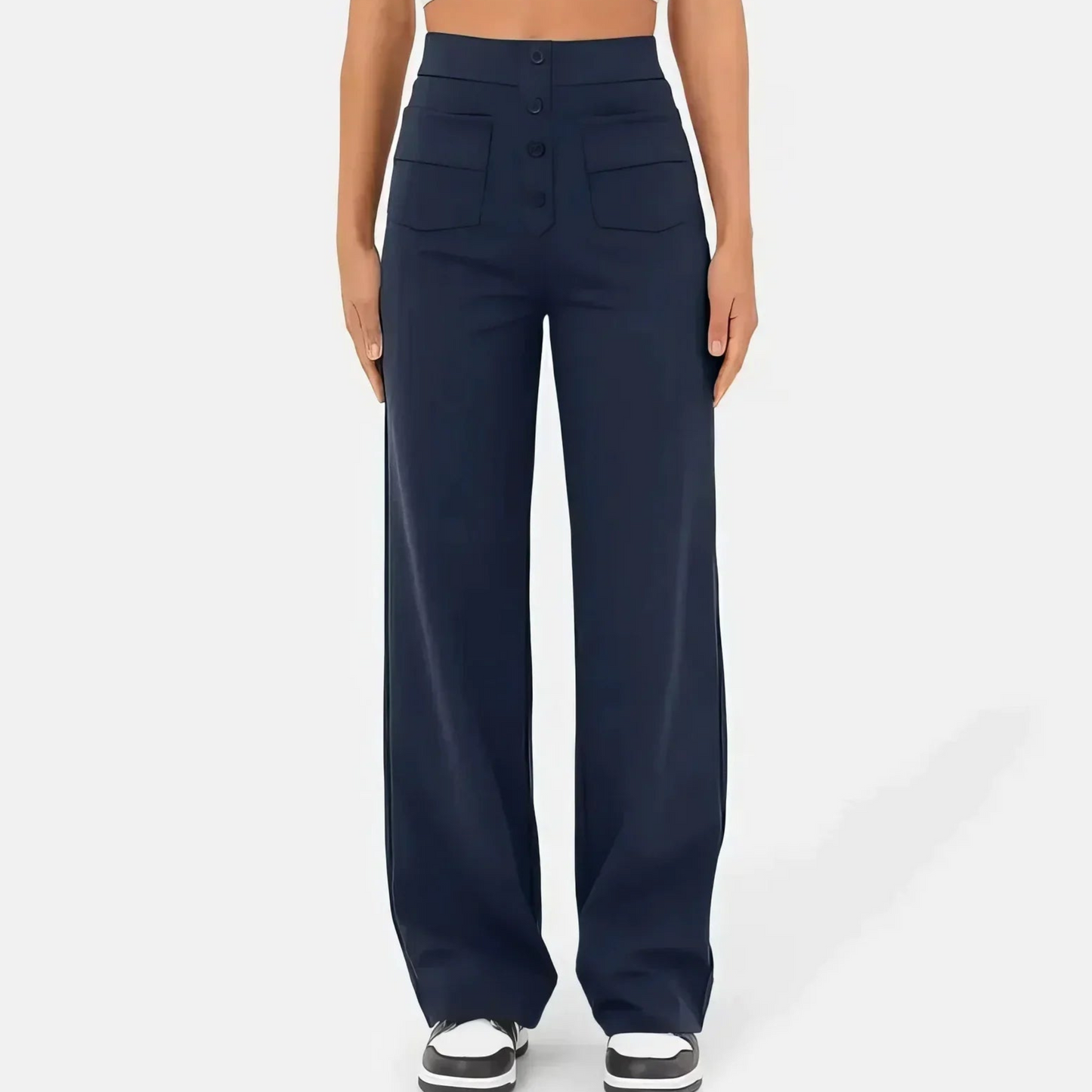 Pantalon Femme Élégant et Confortable Taille Élevée