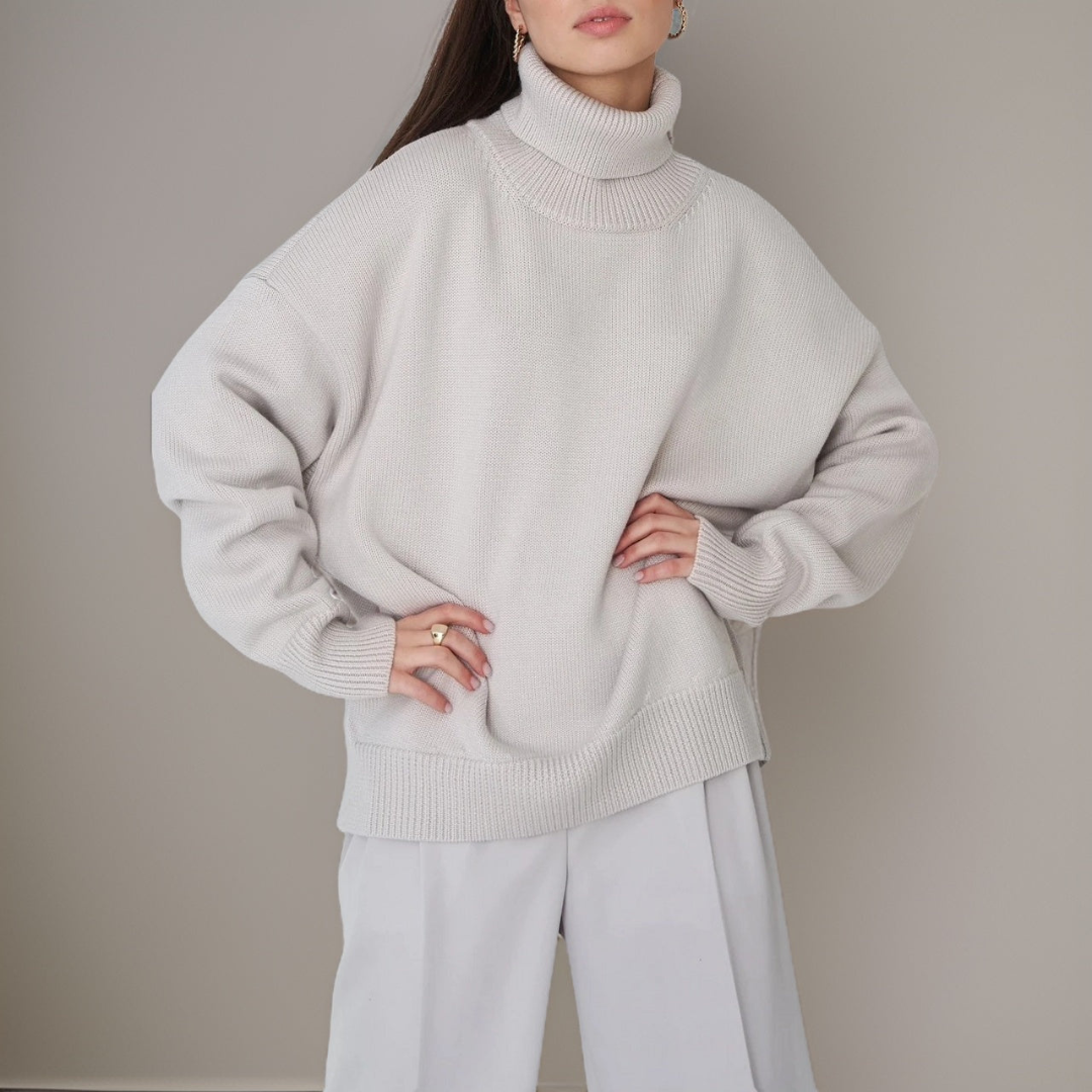 Pull Col Roulé Chic Féminin Hiver