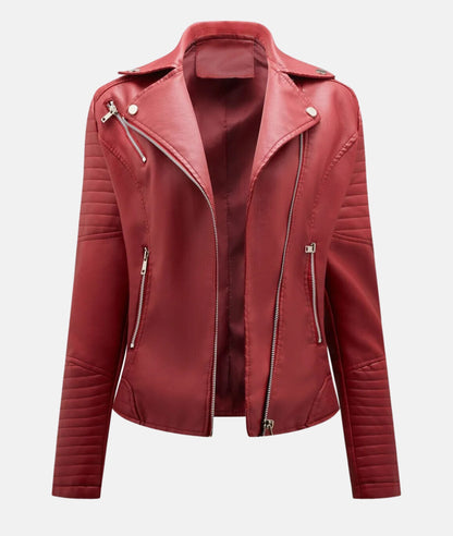 Isabelle™ – Veste en Cuir Femme Élégante avec Coupe Ajustée Chic