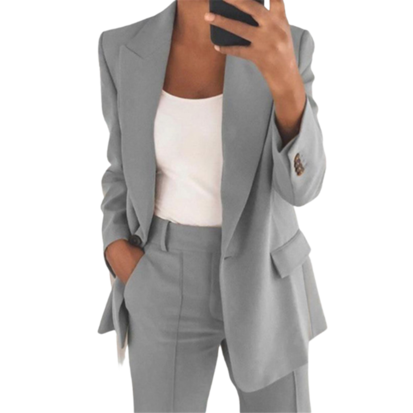 Costume Femme Élégant | Blazer en Tissu Léger