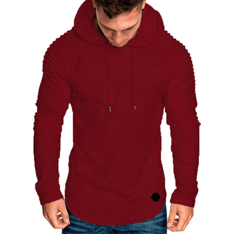 Sweat à Capuche Homme Moderne avec Manches Texturées