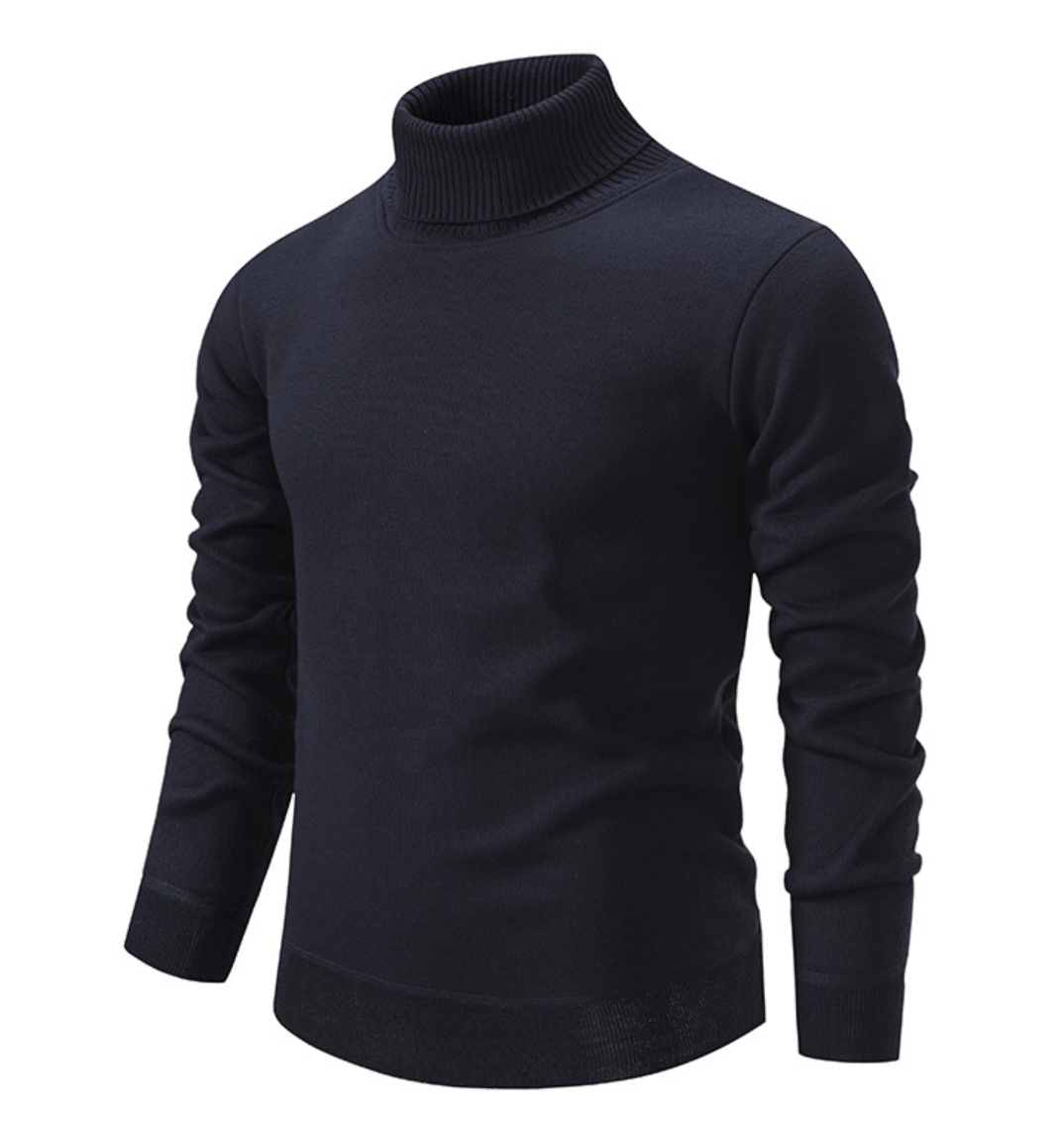 Pull en laine chaude col en V marron pour hommes
