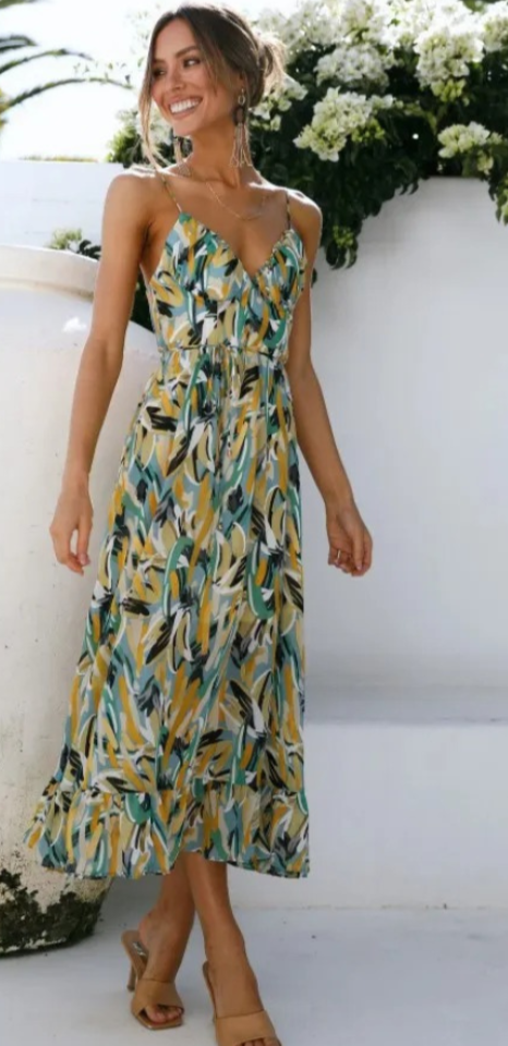 Robe Élégante Été pour Femmes avec Col Rond - LuxeStyle