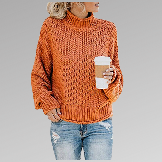 Pull Tricot Femme Coloré Col Roulé - LuxeStyle