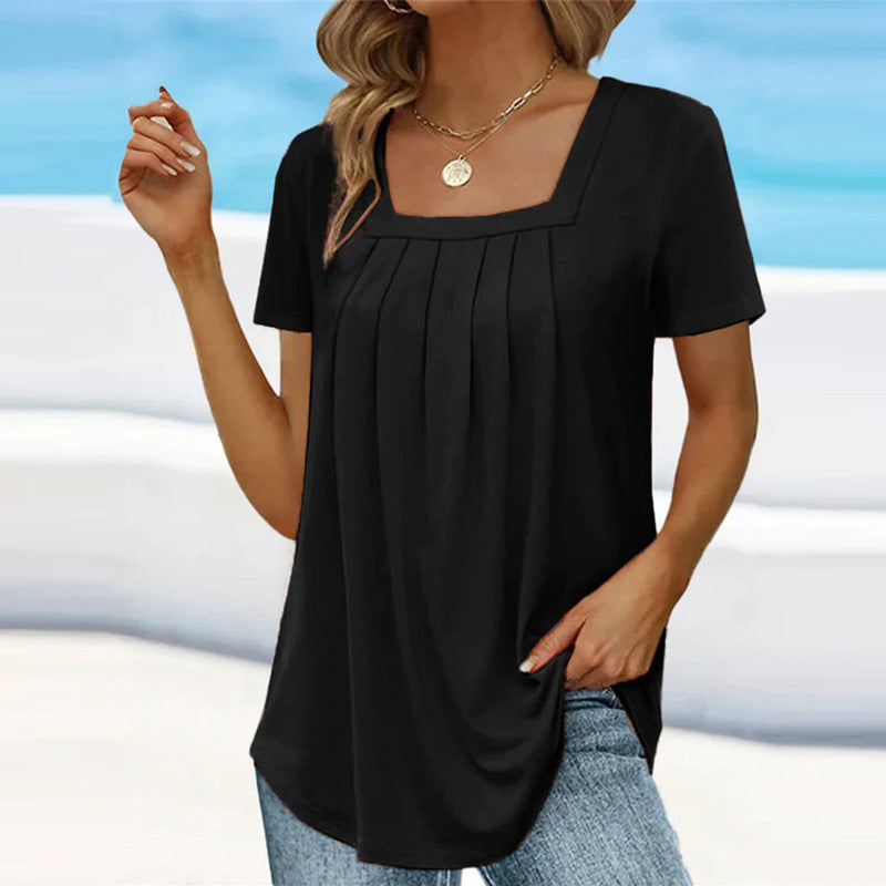 Blouse Élégante Manches Courtes Pour Été
