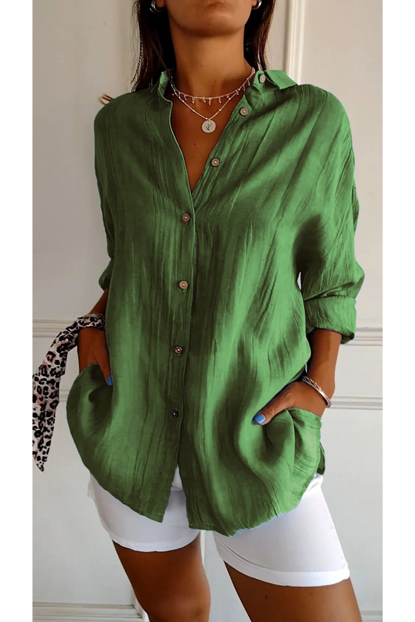 Chemise Élégante Manche Courte Féminine