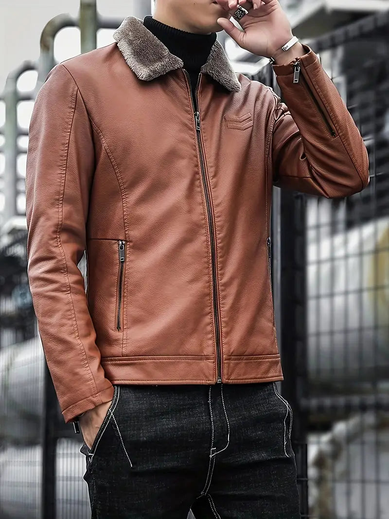 Veste Homme Hiver Élégante à Fermeture Éclair