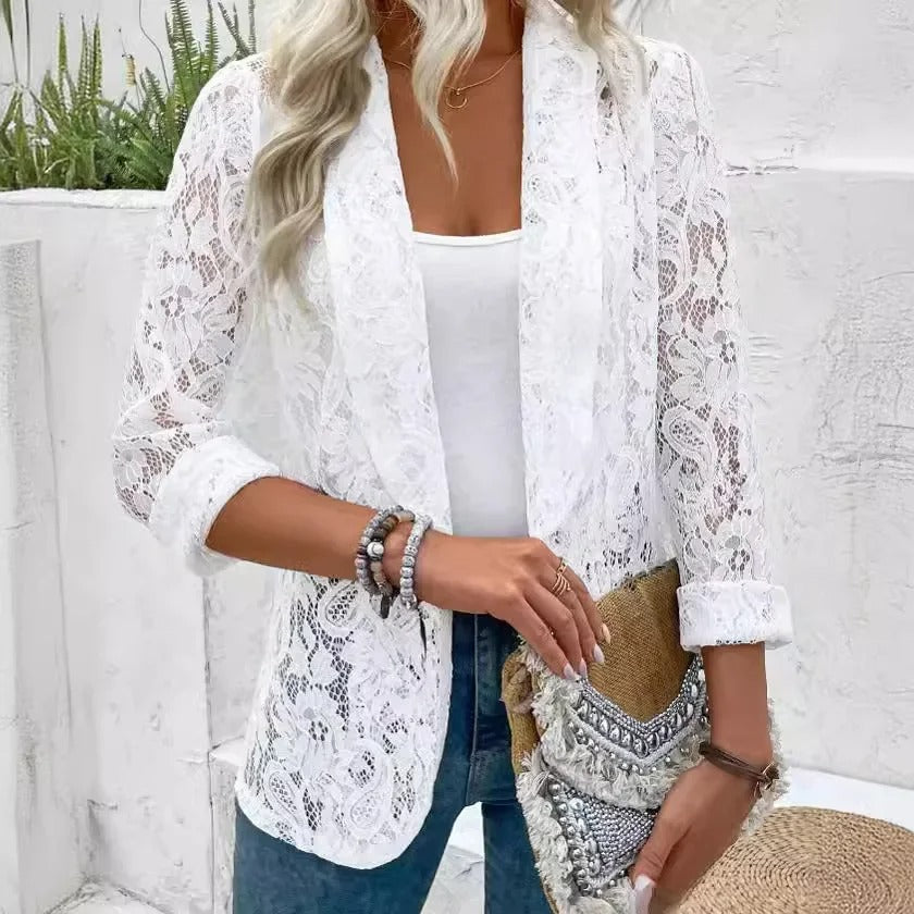 Blazer Élégant Manches Longues Décontracté - LuxeStyle