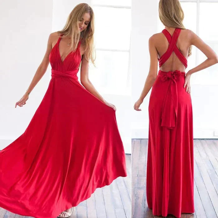 ElyaWrap™ – Robe Longue Femme Élégante Coupe Portefeuille Confort Optimal