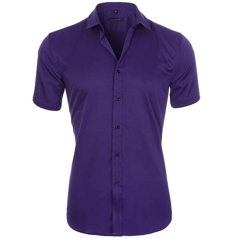 Chemise Homme Décontractée Manches Courtes Marine