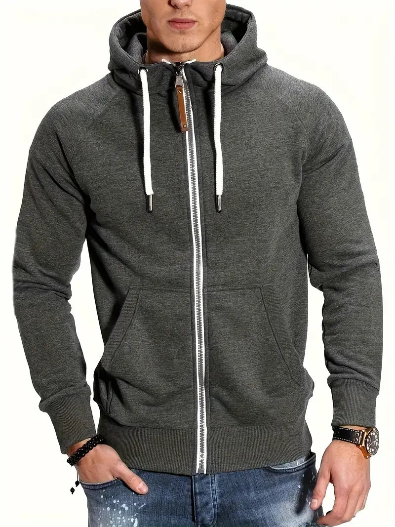 Sweat À Capuche Streetwear Zippé Pour Homme