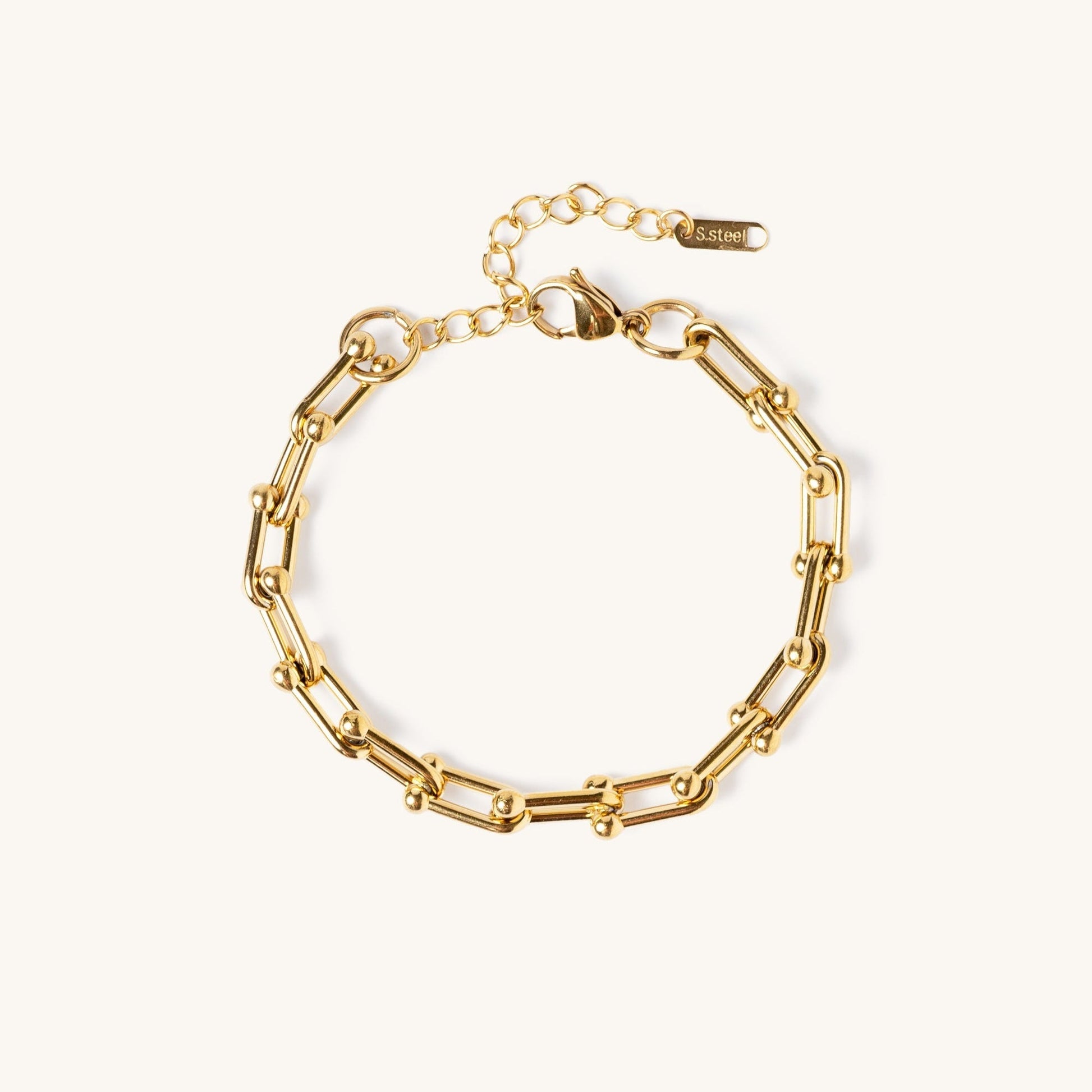 Bracelet Femme Élégant Acier Oré - LuxeStyle