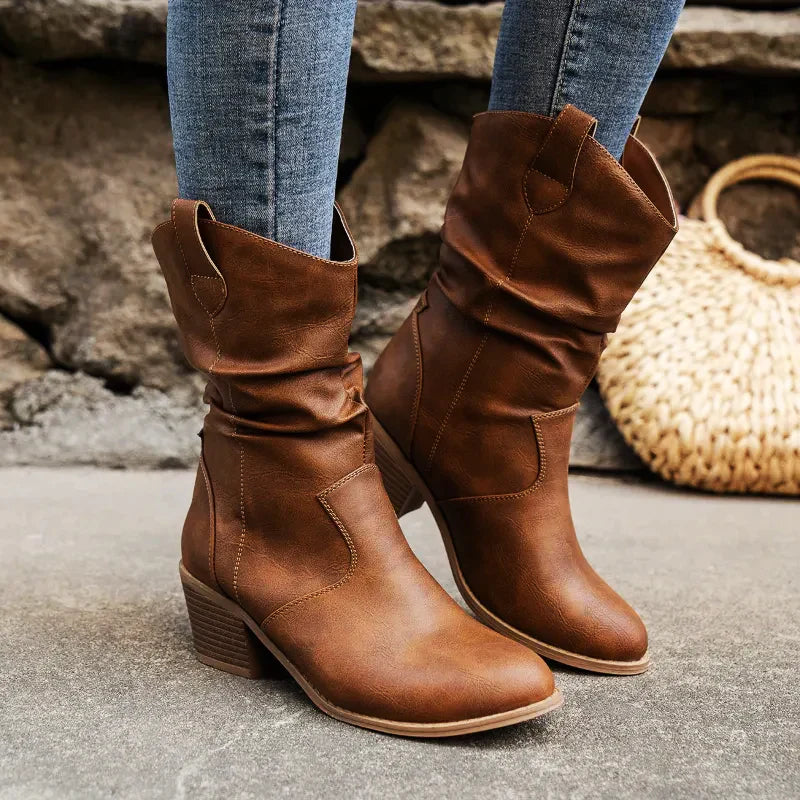 Bottes Mollet Élégantes à Pointe Fine - BlxckFR