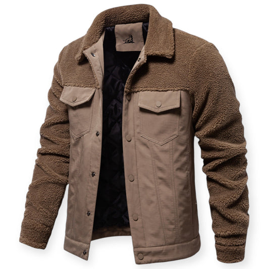Veste Hivernale Chaude avec Fermeture Éclair pour Homme - LuxeStyle
