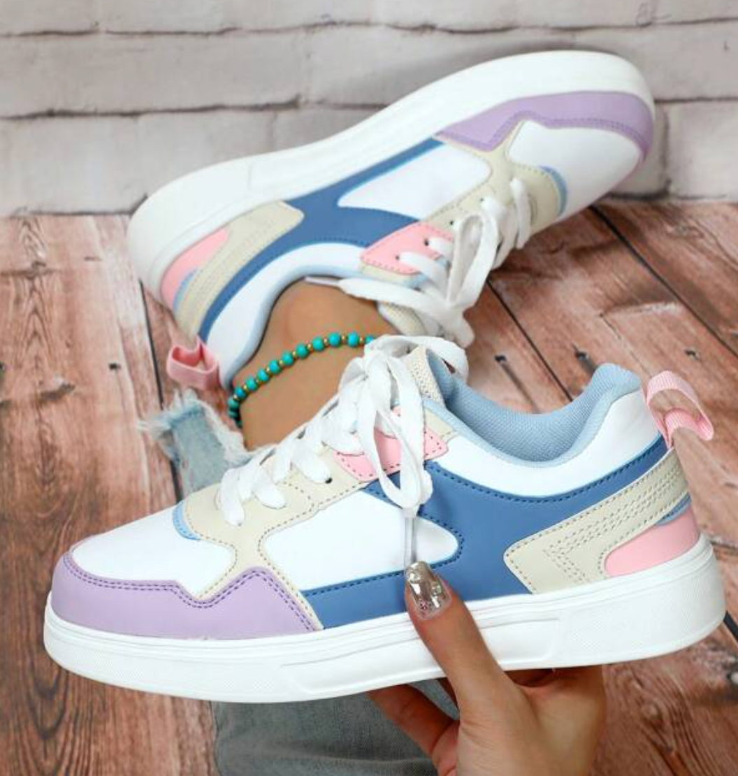 Baskets Femme Colorées Synthétiques
