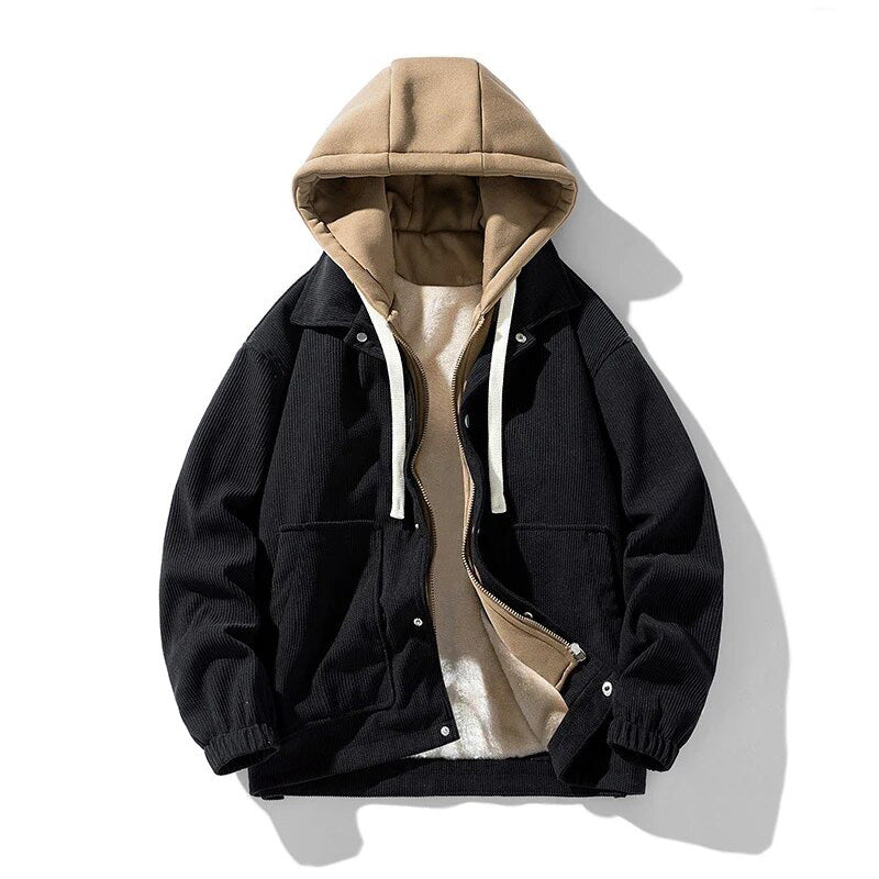 Blouson en velours texture pour hommes décontracté - LuxeStyle