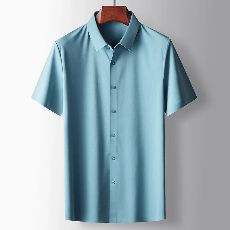 Chemise Homme Élégante Col Rond pour Travail et Loisirs