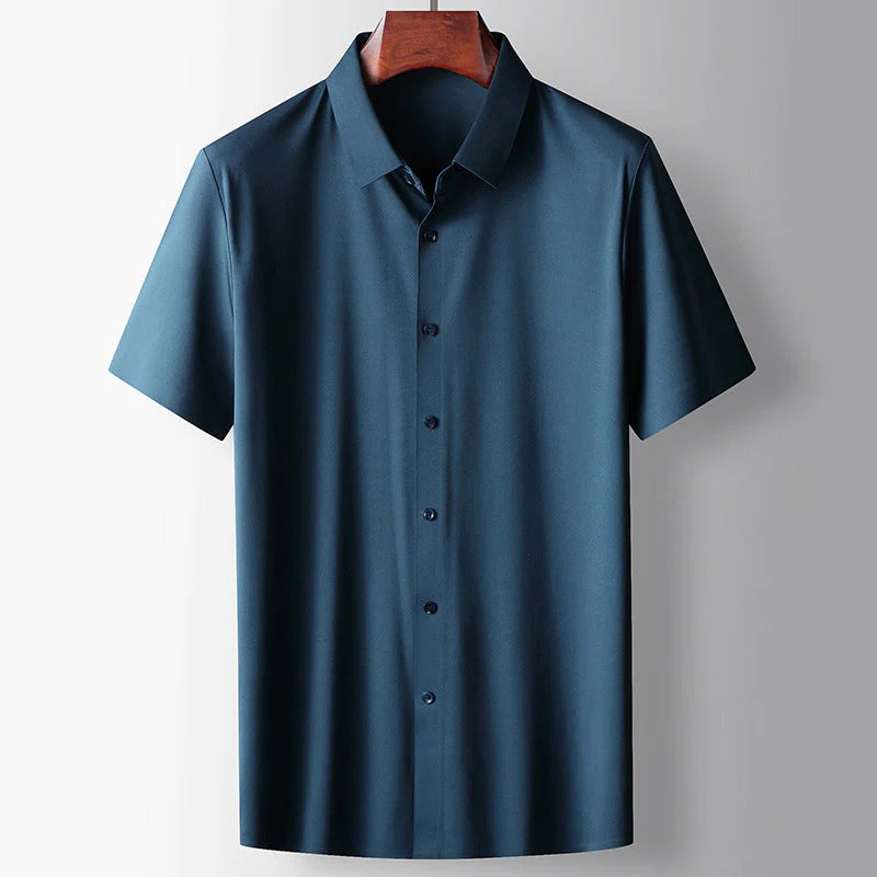 Chemise Homme Élégante Col Rond pour Travail et Loisirs