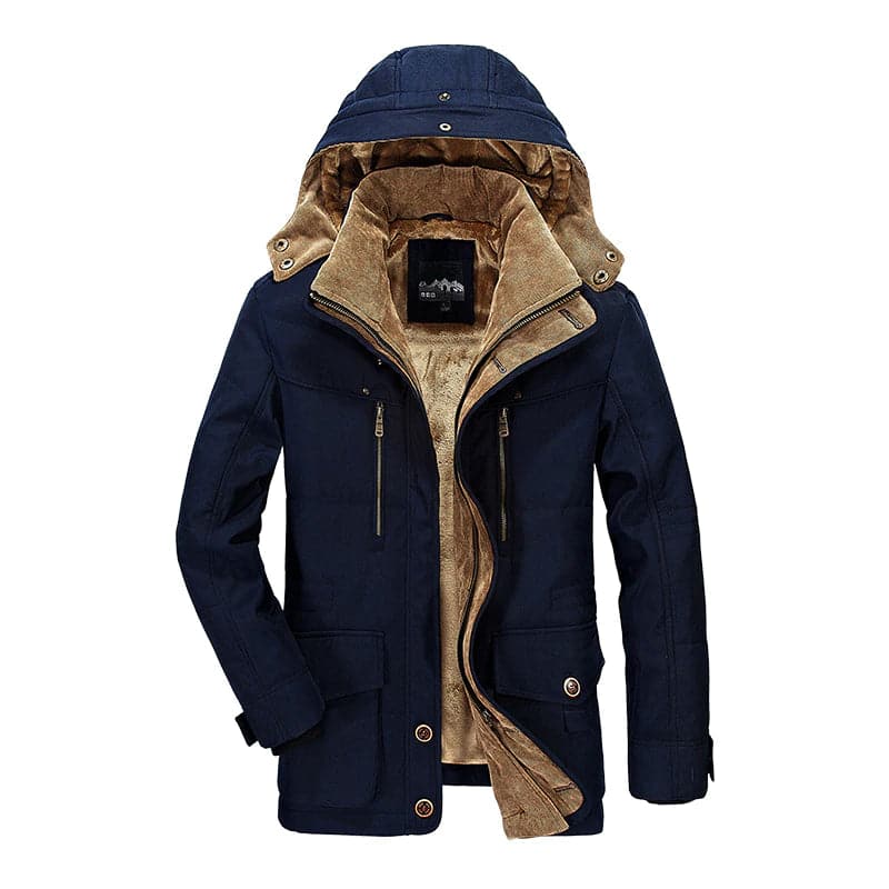 Veste Hiver Élégante Homme Polaire Bleu Foncé - LuxeStyle