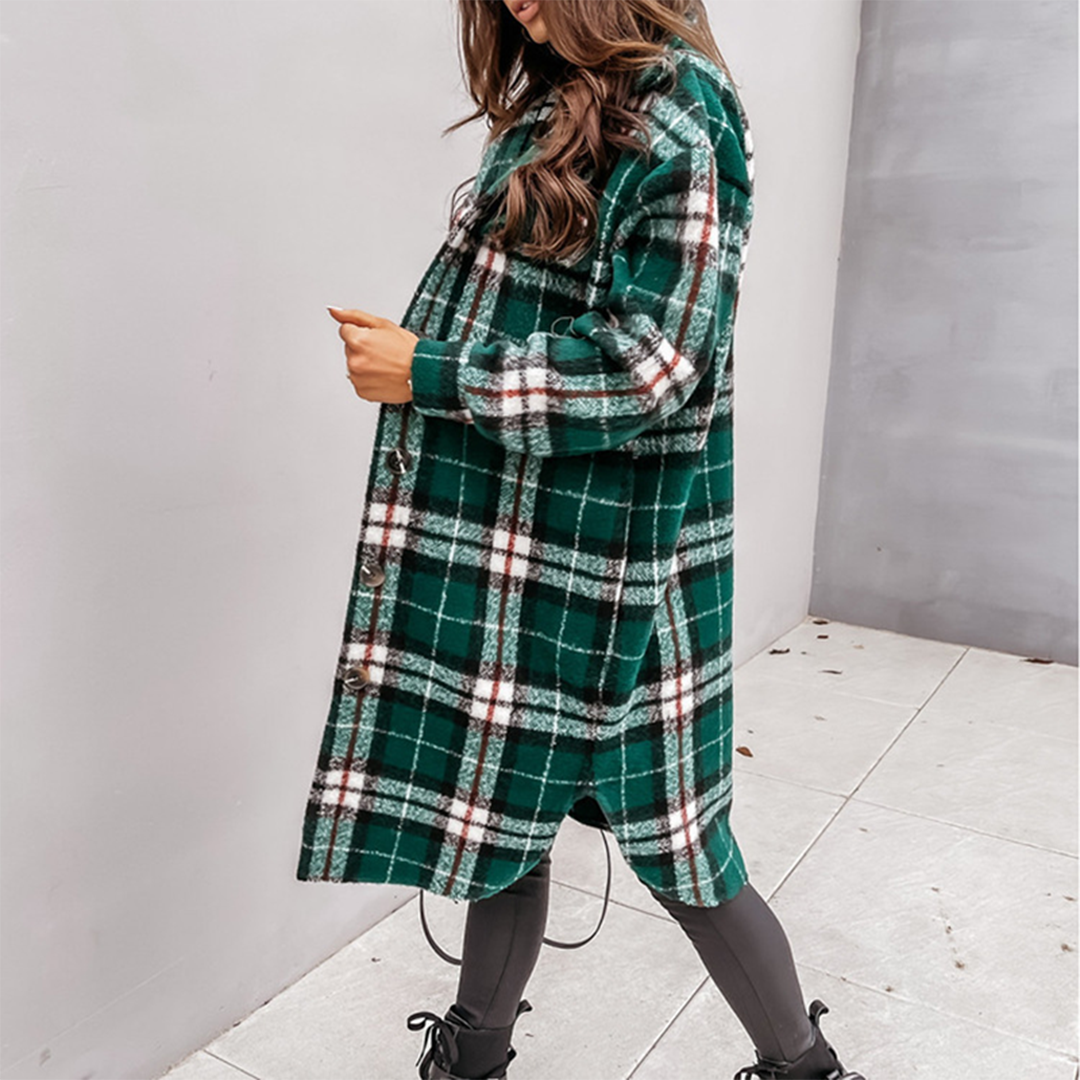 Manteau Hiver Chic en Tweed pour Femme