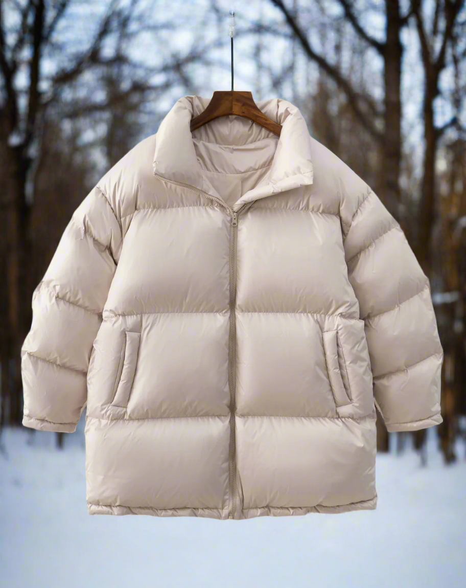 Doudoune Élégante Col Montant pour Femme Hiver